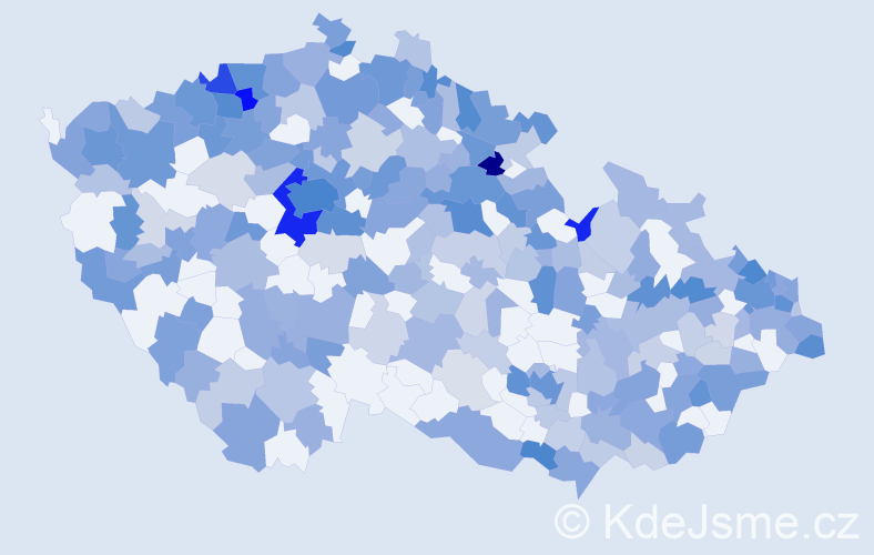 Jméno: 'Kristian', počet výskytů 635 v celé ČR
