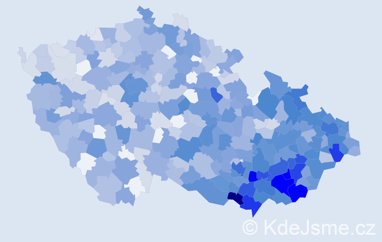 Jméno: 'Bohdana', počet výskytů 1872 v celé ČR