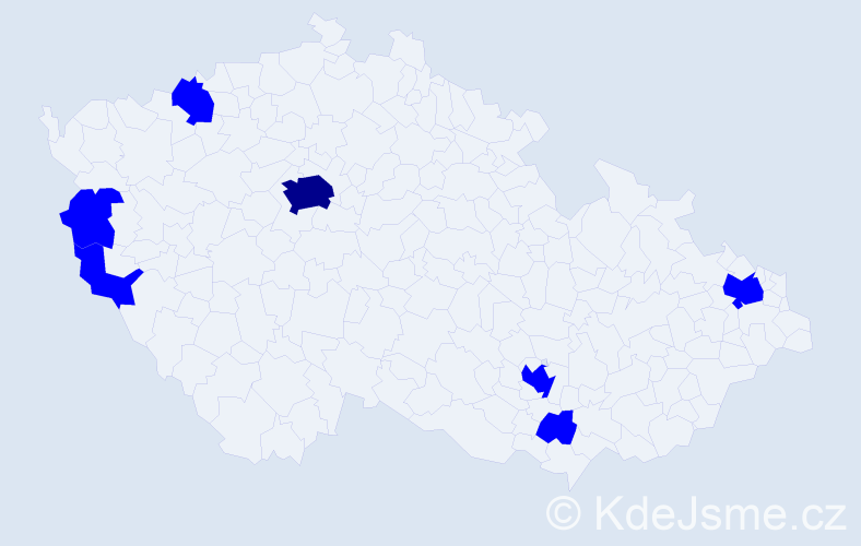 Jméno: 'Hong Thuy', počet výskytů 8 v celé ČR