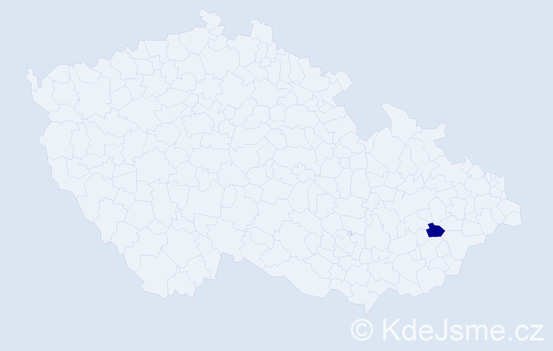 Jméno: 'Rosetta', počet výskytů 1 v celé ČR