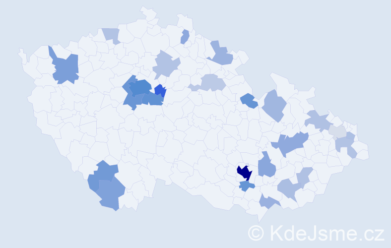 Jméno: 'Andrew', počet výskytů 77 v celé ČR