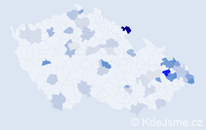 Jméno: 'Karmen', počet výskytů 82 v celé ČR