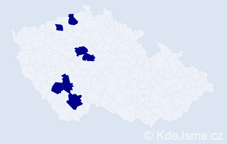 Jméno: 'František Karel', počet výskytů 7 v celé ČR