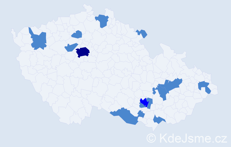 Jméno: 'Larissa', počet výskytů 17 v celé ČR