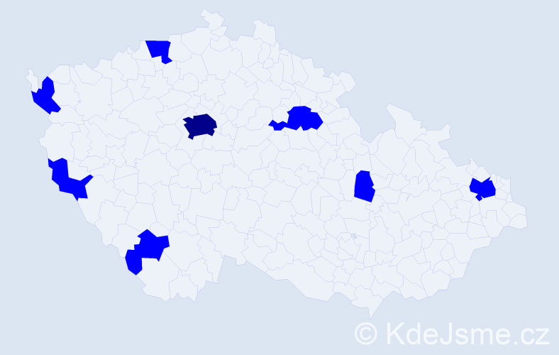 Jméno: 'Xuan Binh', počet výskytů 9 v celé ČR