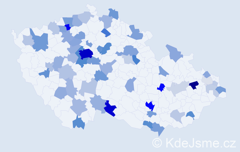 Jméno: 'George', počet výskytů 168 v celé ČR