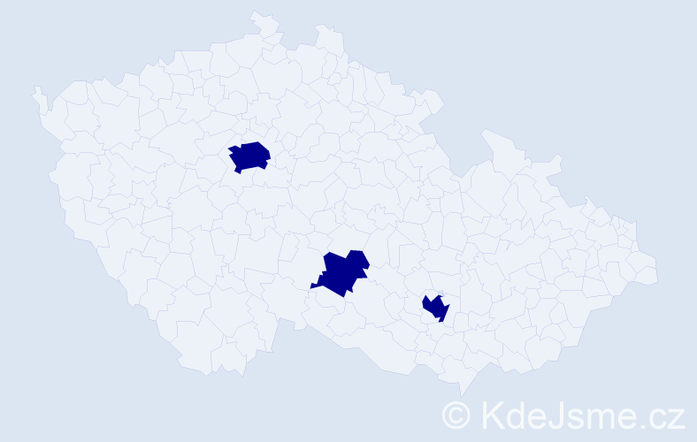 Jméno: 'Jessica Marie', počet výskytů 3 v celé ČR