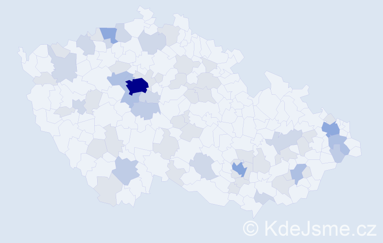 Jméno: 'Vadim', počet výskytů 129 v celé ČR