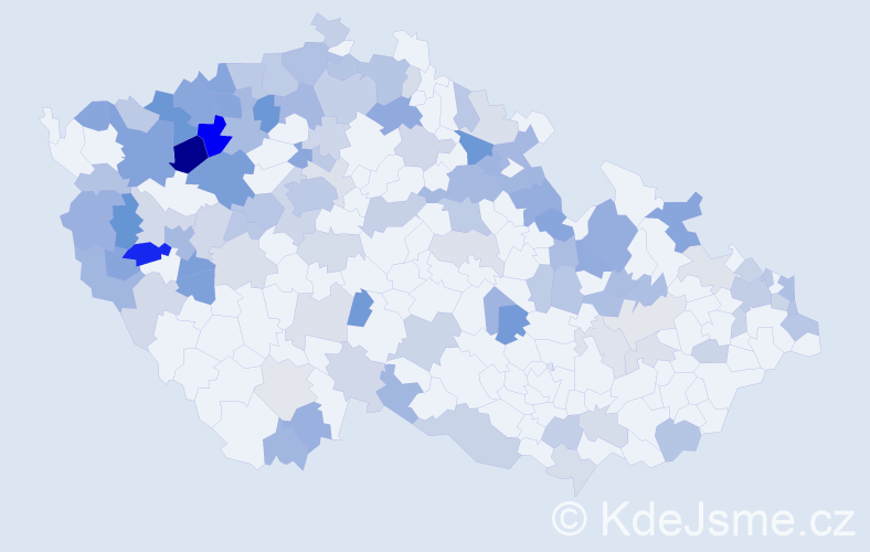 Jméno: 'Slavěna', počet výskytů 213 v celé ČR
