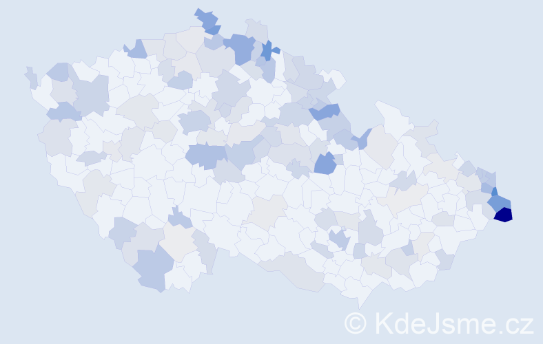 Jméno: 'Teresa', počet výskytů 268 v celé ČR