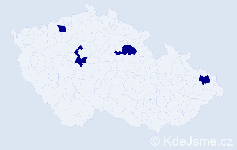 Jméno: 'Svetluša', počet výskytů 4 v celé ČR