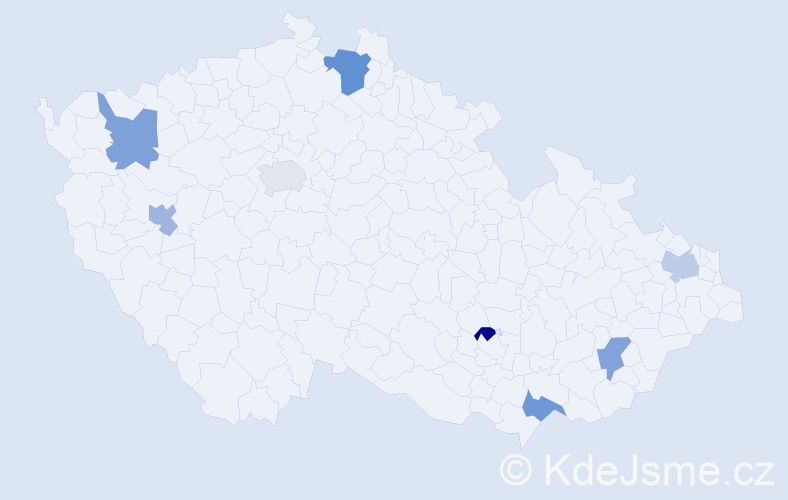 Jméno: 'Jan Gabriel', počet výskytů 9 v celé ČR