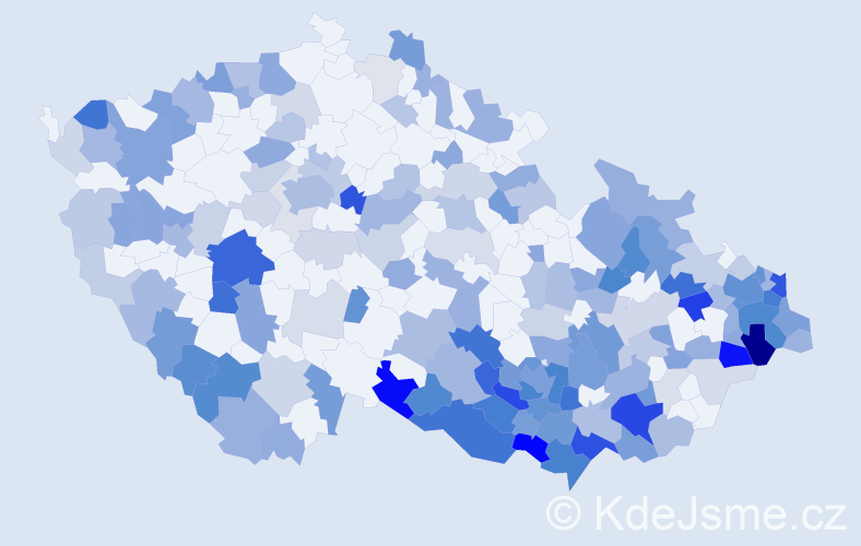 Jméno: 'Silvestr', počet výskytů 406 v celé ČR
