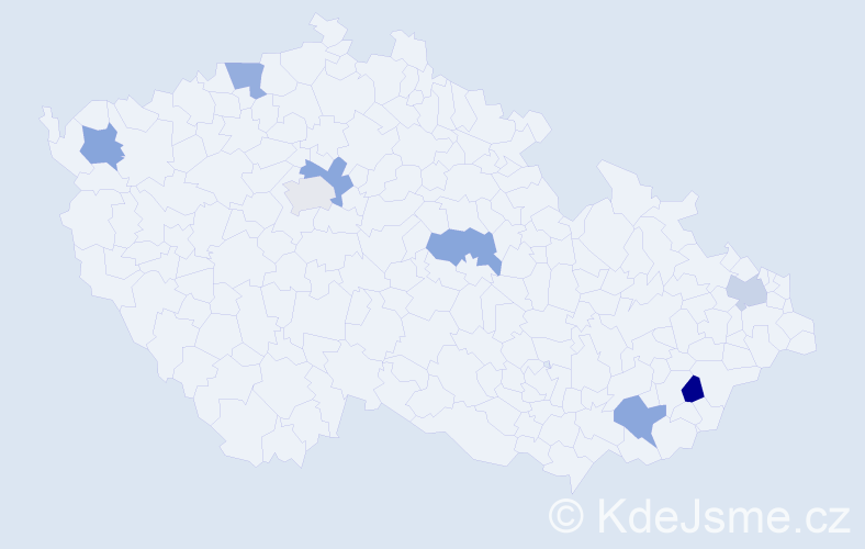 Jméno: 'Lucie Alexandra', počet výskytů 8 v celé ČR