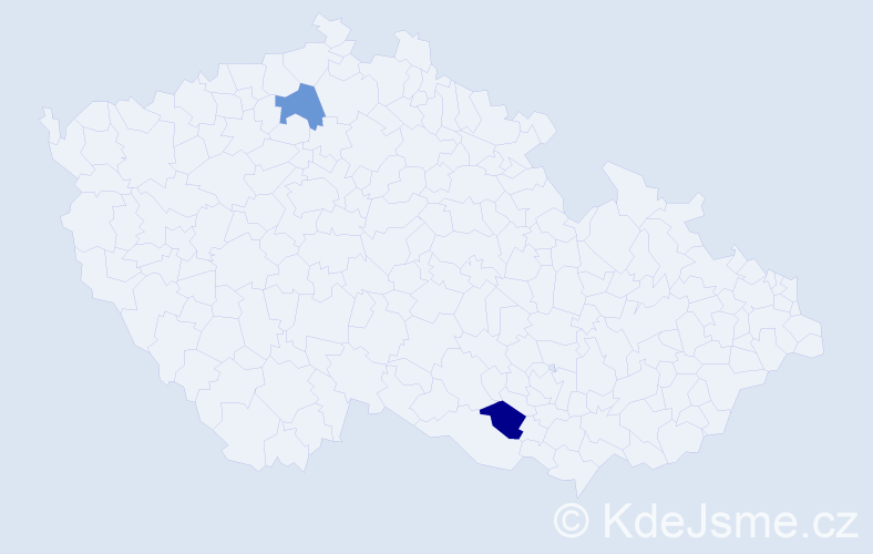 Jméno: 'Gerelee', počet výskytů 2 v celé ČR