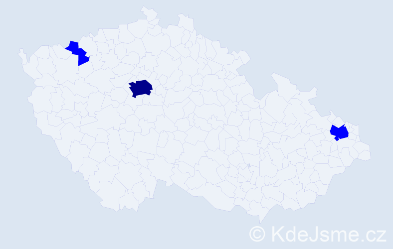 Jméno: 'June', počet výskytů 4 v celé ČR