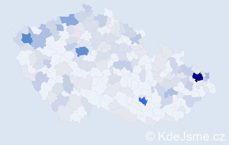 Jméno: 'Jenifer', počet výskytů 336 v celé ČR