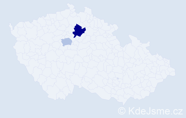 Jméno: 'Magdalene', počet výskytů 2 v celé ČR