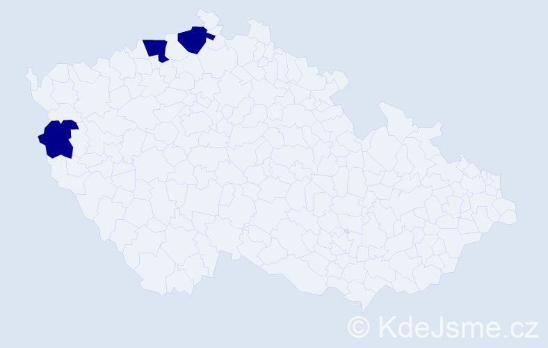 Jméno: 'Trung Hoa', počet výskytů 3 v celé ČR