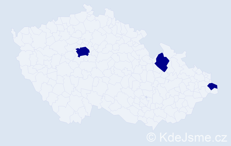Jméno: 'Mateusz Jan', počet výskytů 3 v celé ČR