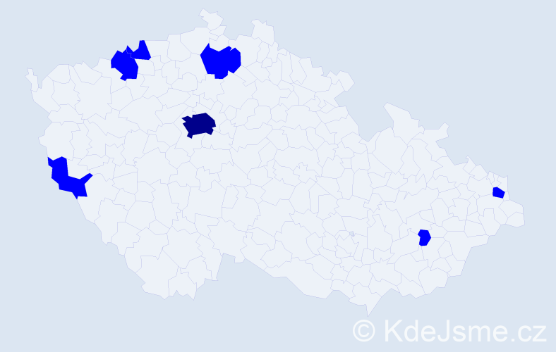 Jméno: 'Tran', počet výskytů 8 v celé ČR