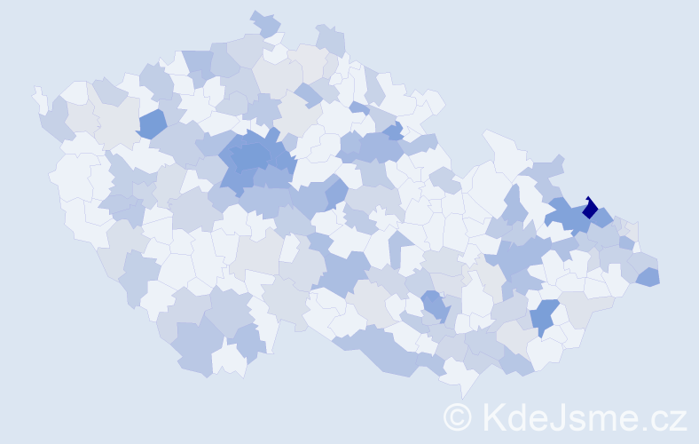 Jméno: 'Maxmilian', počet výskytů 337 v celé ČR