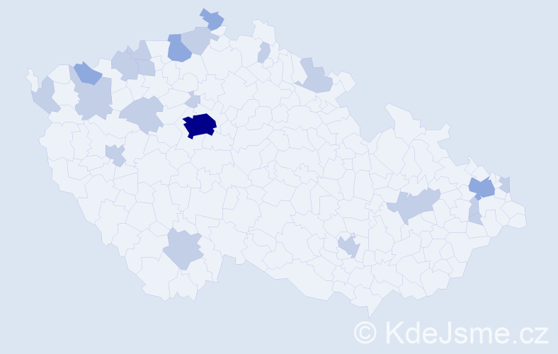 Jméno: 'Anh', počet výskytů 36 v celé ČR
