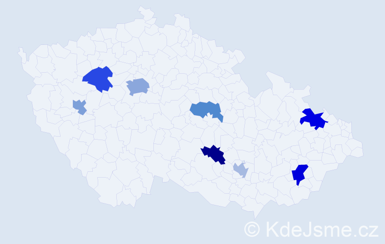 Jméno: 'Manon', počet výskytů 13 v celé ČR