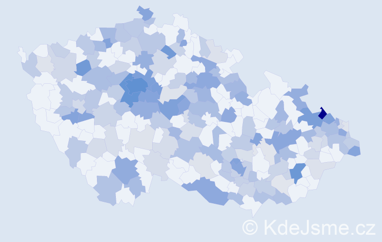 Jméno: 'Maxmilian', počet výskytů 423 v celé ČR