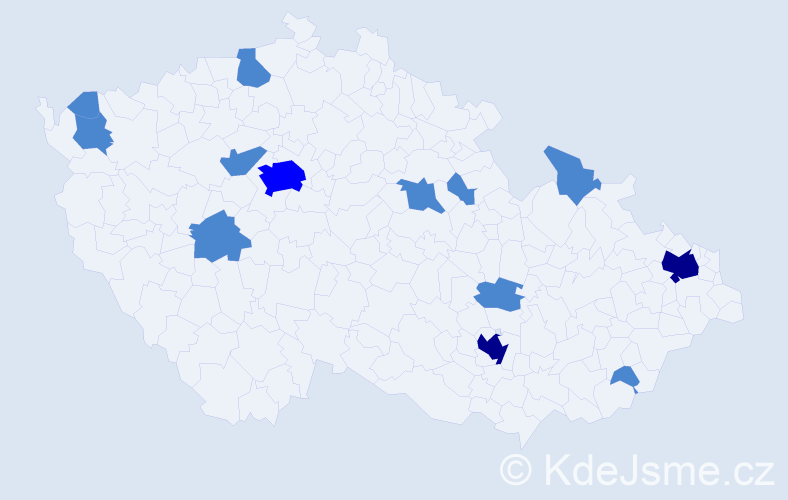 Jméno: 'Marcos', počet výskytů 18 v celé ČR