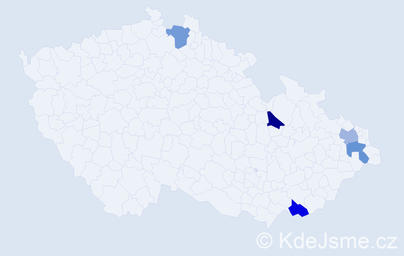 Jméno: 'Rinaldo', počet výskytů 5 v celé ČR