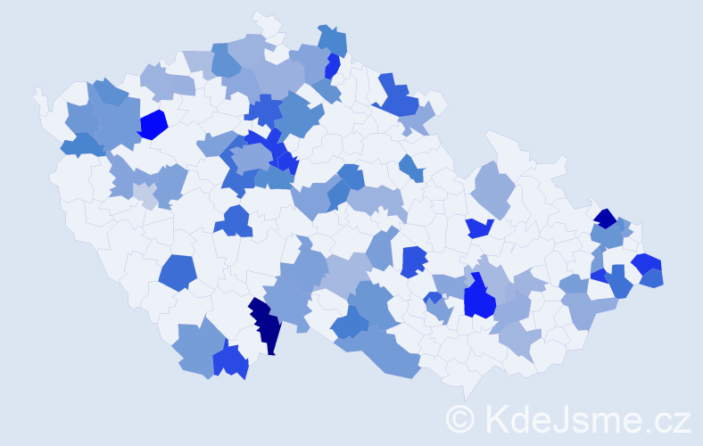 Jméno: 'Lída', počet výskytů 118 v celé ČR