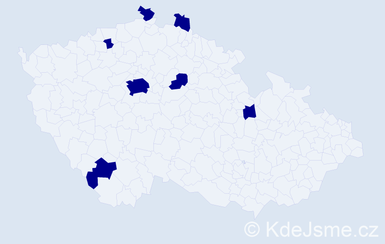 Jméno: 'Dušanka', počet výskytů 7 v celé ČR