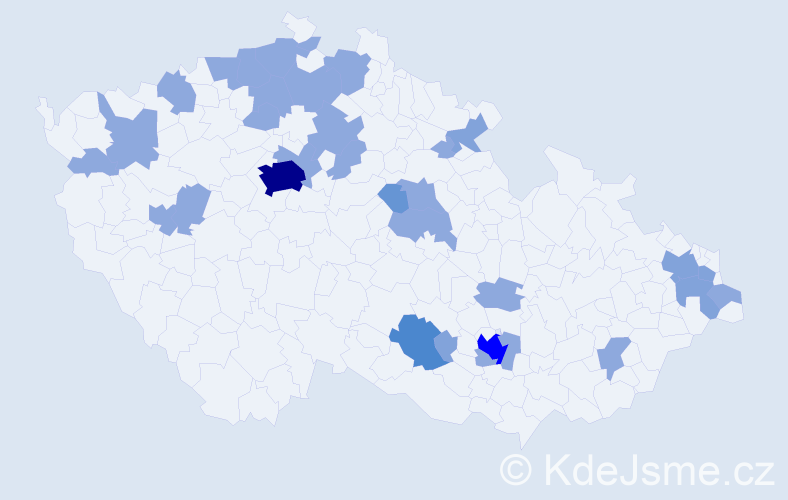 Jméno: 'Riana', počet výskytů 54 v celé ČR