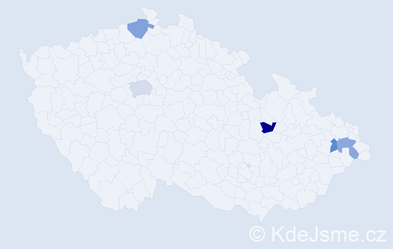 Jméno: 'Rostyslav', počet výskytů 6 v celé ČR