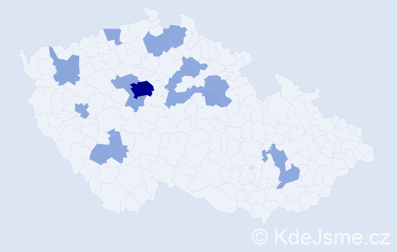 Jméno: 'Ludiše', počet výskytů 29 v celé ČR