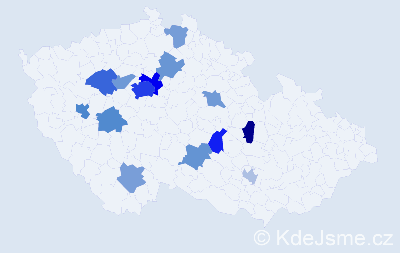 Jméno: 'Yeva', počet výskytů 29 v celé ČR
