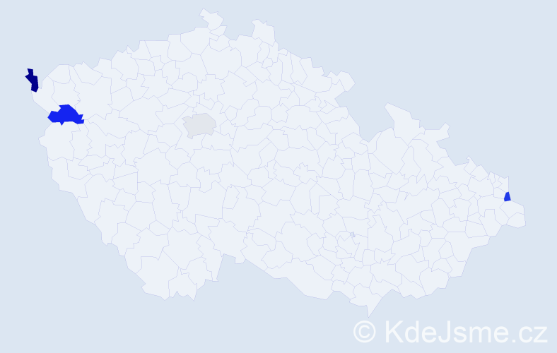 Jméno: 'Daniel Nicolas', počet výskytů 4 v celé ČR