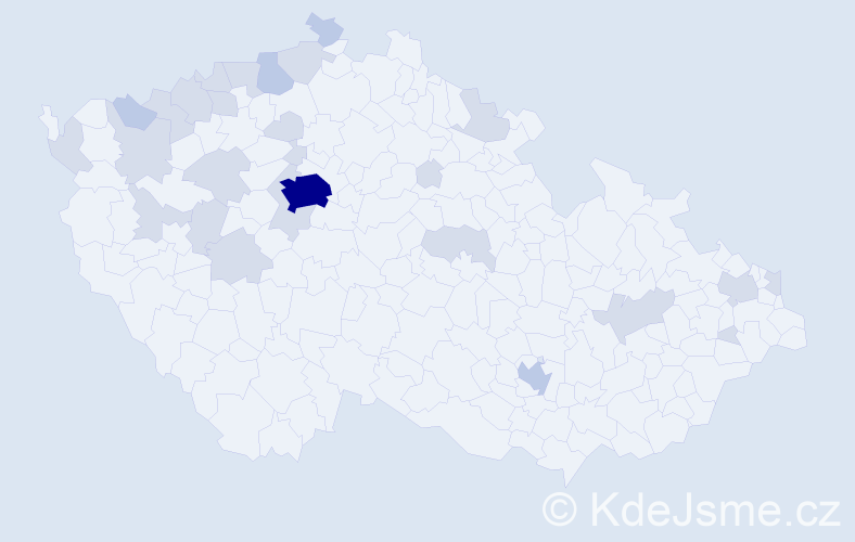 Jméno: 'Anh', počet výskytů 49 v celé ČR