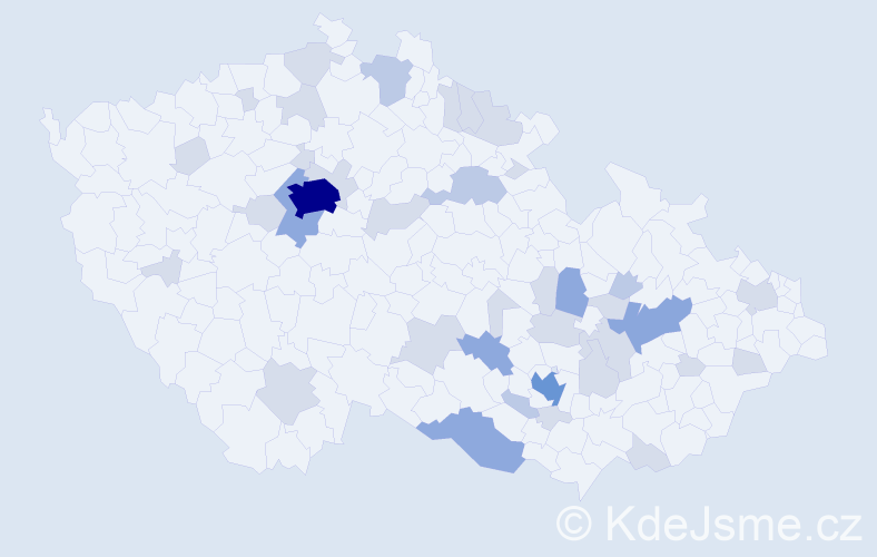 Jméno: 'Jasna', počet výskytů 76 v celé ČR