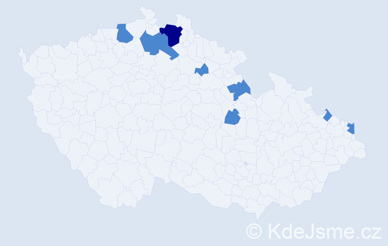 Jméno: 'Alfreda', počet výskytů 11 v celé ČR