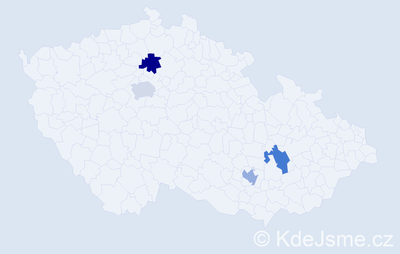 Jméno: 'Servet', počet výskytů 4 v celé ČR