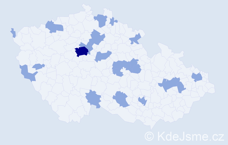 Jméno: 'Tomáš Josef', počet výskytů 27 v celé ČR