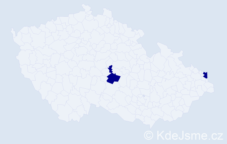 Jméno: 'Olan', počet výskytů 2 v celé ČR
