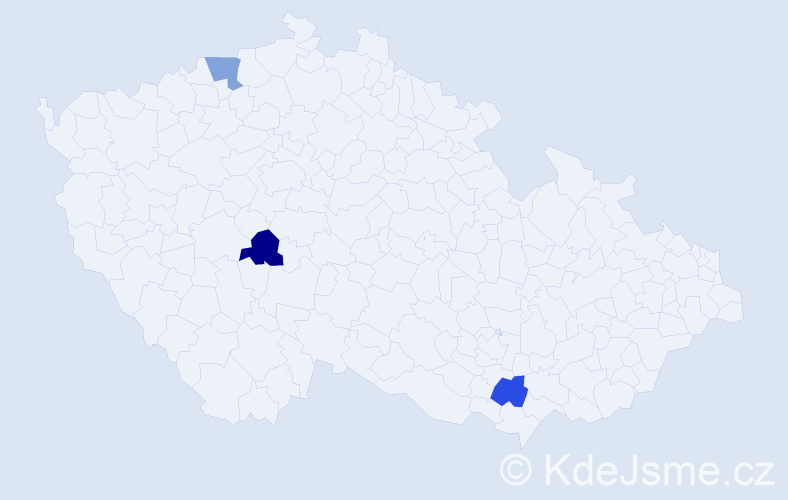 Jméno: 'Thoi', počet výskytů 3 v celé ČR