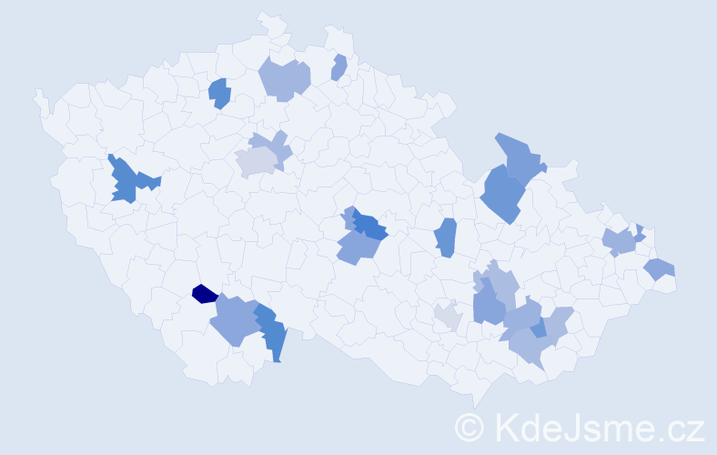 Jméno: 'Neli', počet výskytů 32 v celé ČR