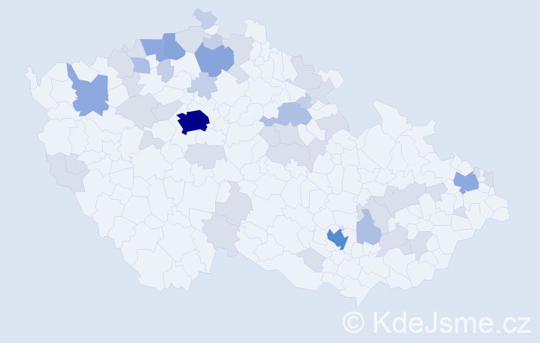 Jméno: 'Vladimir', počet výskytů 104 v celé ČR