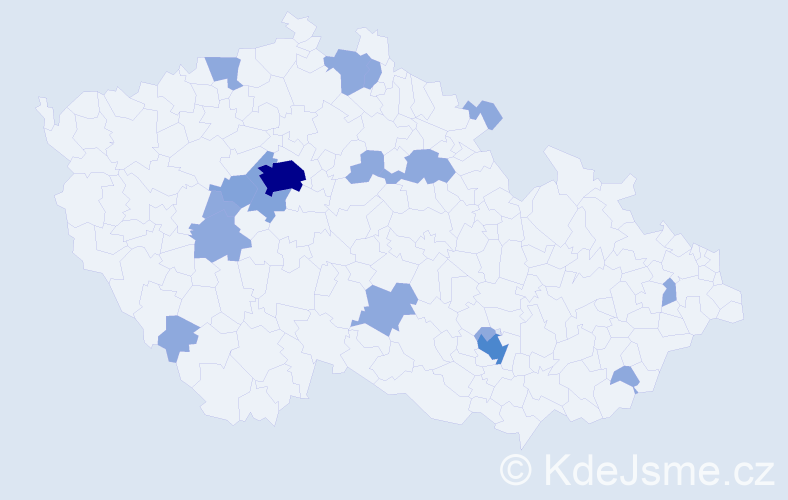 Jméno: 'Amal', počet výskytů 29 v celé ČR
