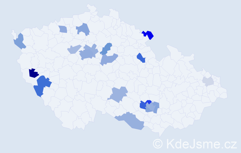 Jméno: 'Jiri', počet výskytů 30 v celé ČR