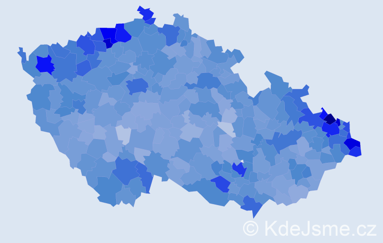 Jméno: 'Rudolf', počet výskytů 24302 v celé ČR